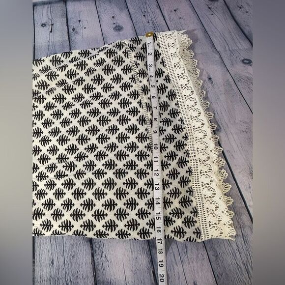 Old Navy Black Cream Embroidered Trim Tassel Tie Cotton Cowgirl Sun Dress XL - Picture 10 of 10